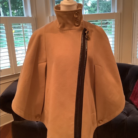 Jackets & Blazers - Camel colored cape with brown trim